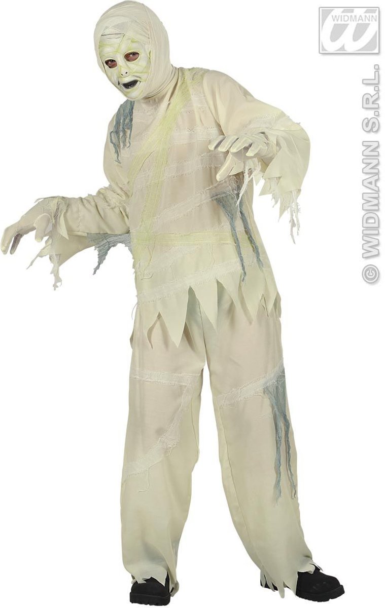 Mummie Kostuum | Zombie Mummy Kind Kostuum Jongen | Maat 128 | Halloween | Verkleedkleding